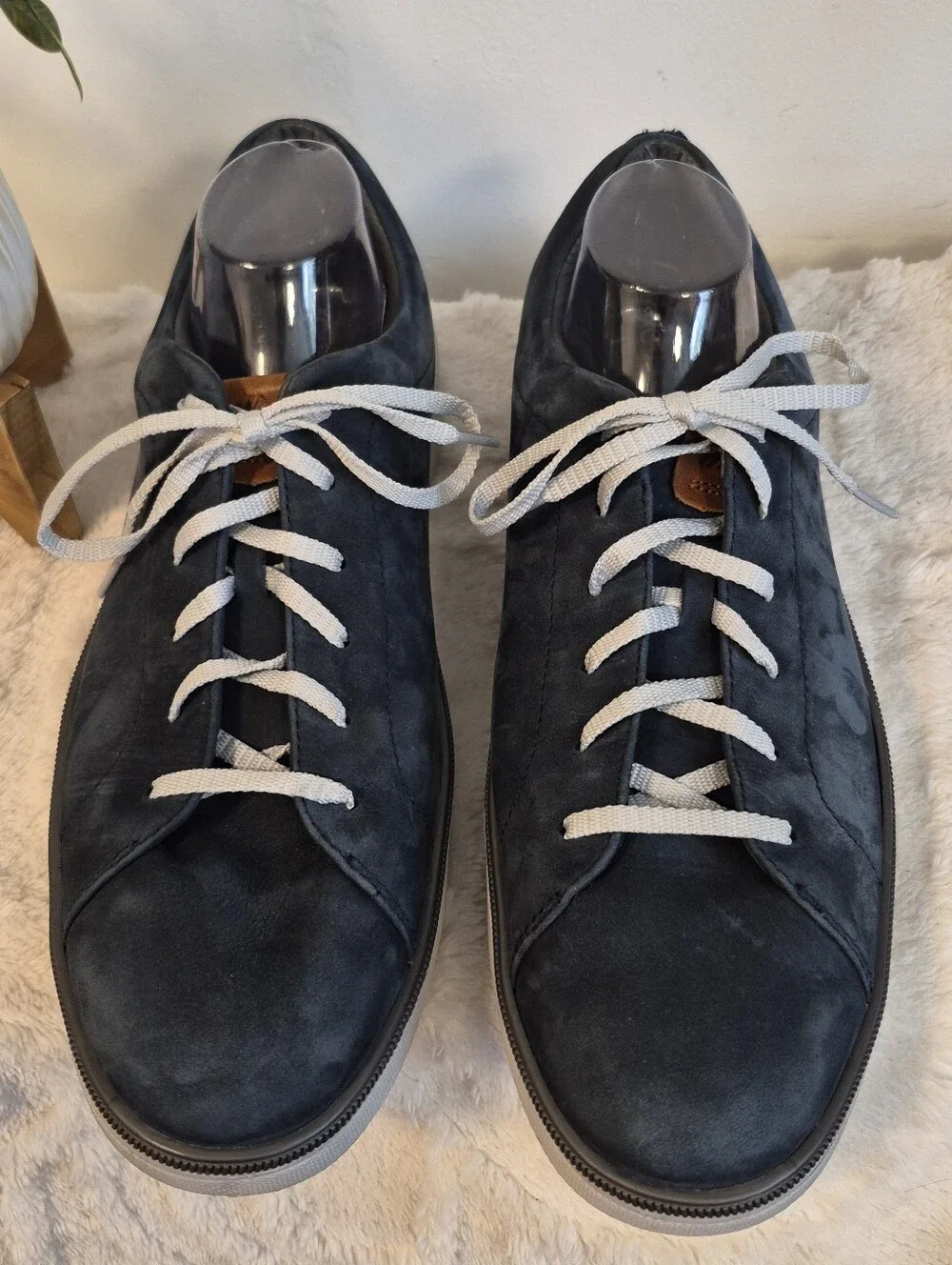 Johnston & Murphy XC4 Foust Sneakers Blue Leather Lace-Up Waterproof Men's Sz 12